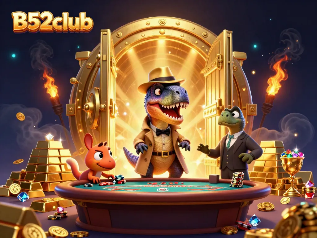 Experience thrilling gameplay at B52club with engaging dinosaur characters and dynamic gaming elements.