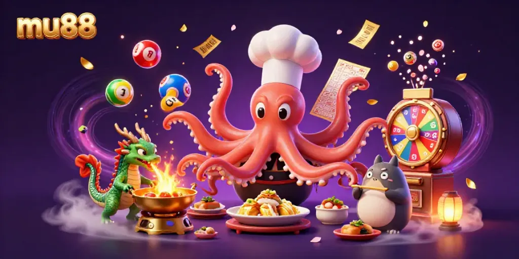 Experience dynamic gaming with mu88's vibrant casino atmosphere filled with exciting characters and lively action.