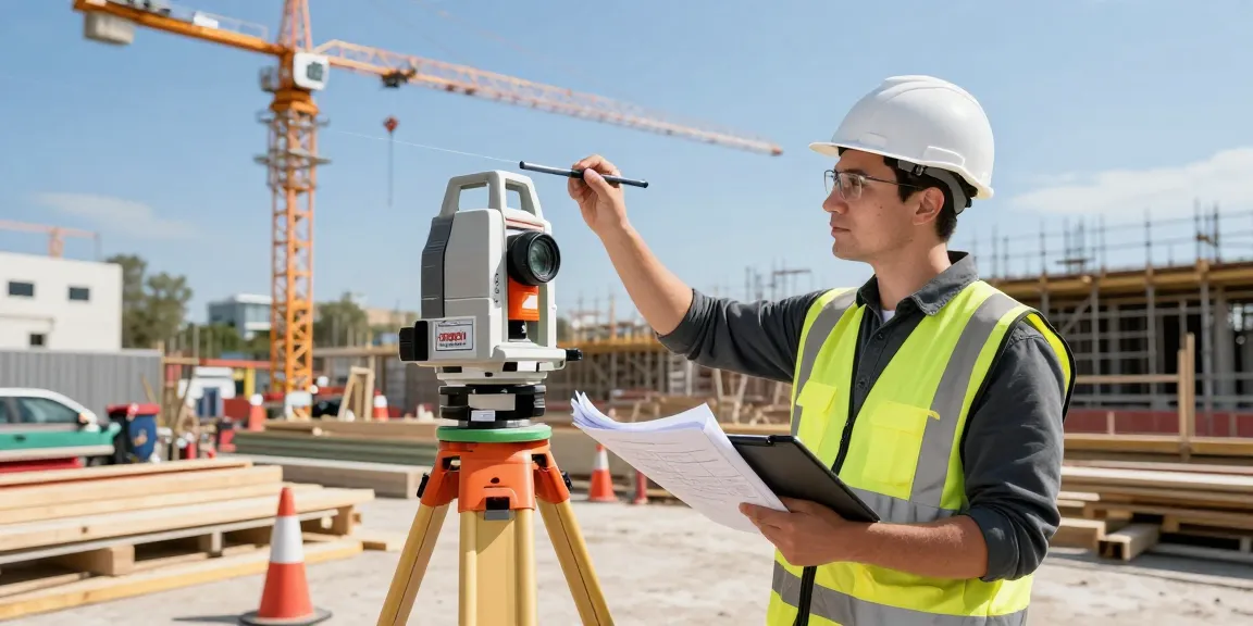The Bosch GRL 250 HV used by a surveyor for precise measurements at a construction site.