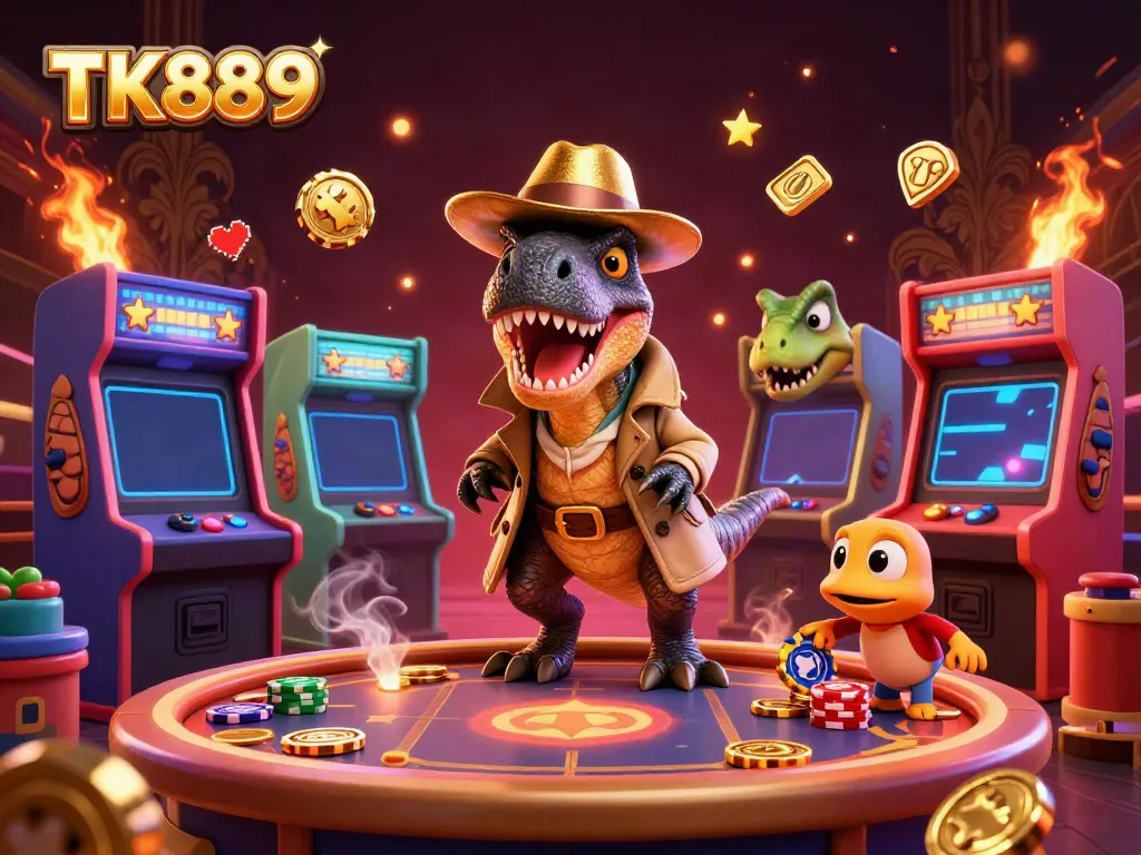Experience thrill with TK889's unique pirate-themed fishing game featuring animated characters and vibrant casino visuals.