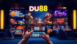 Dynamic online gambling interface from https://du88.cx/ with engaging gameplay features and happy players.