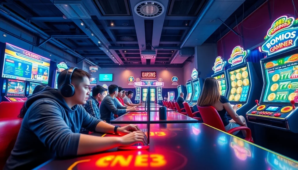 Explore thrilling gaming experiences at https://nk88.gg/, featuring vibrant visuals of online casino and sports betting.