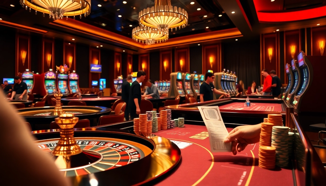 Players enjoying a thrilling gaming experience with the bdtk1 app at luxury casino tables.