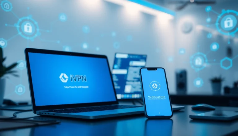 在设备上的快连下载界面，展示现代且安全的 VPN 体验。