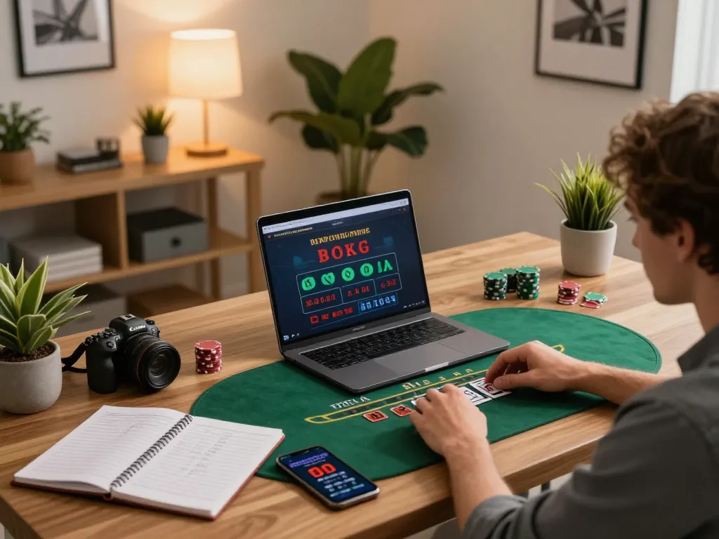 Engaging online blackjack game session on https://sin88.chat/ with a user at home.