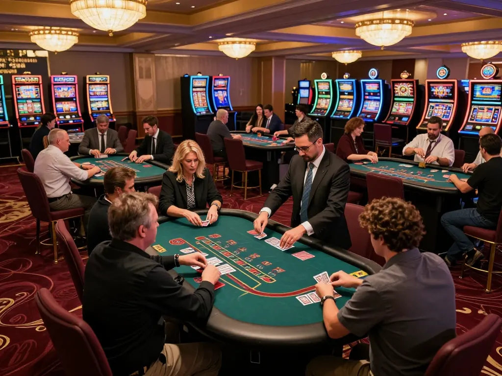 Players strategizing at sc88k blackjack tables during an exciting casino night