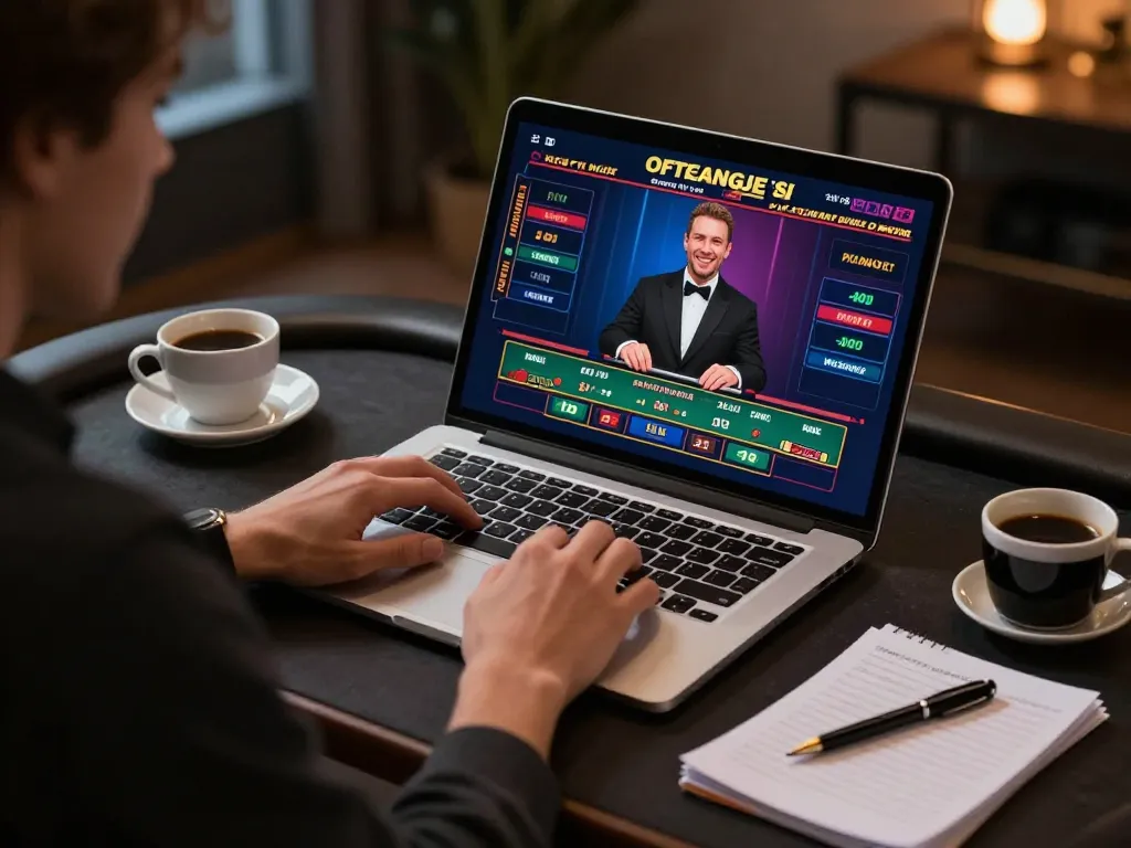 Player engaging in live dealer game on 888now platform from a cozy home setup