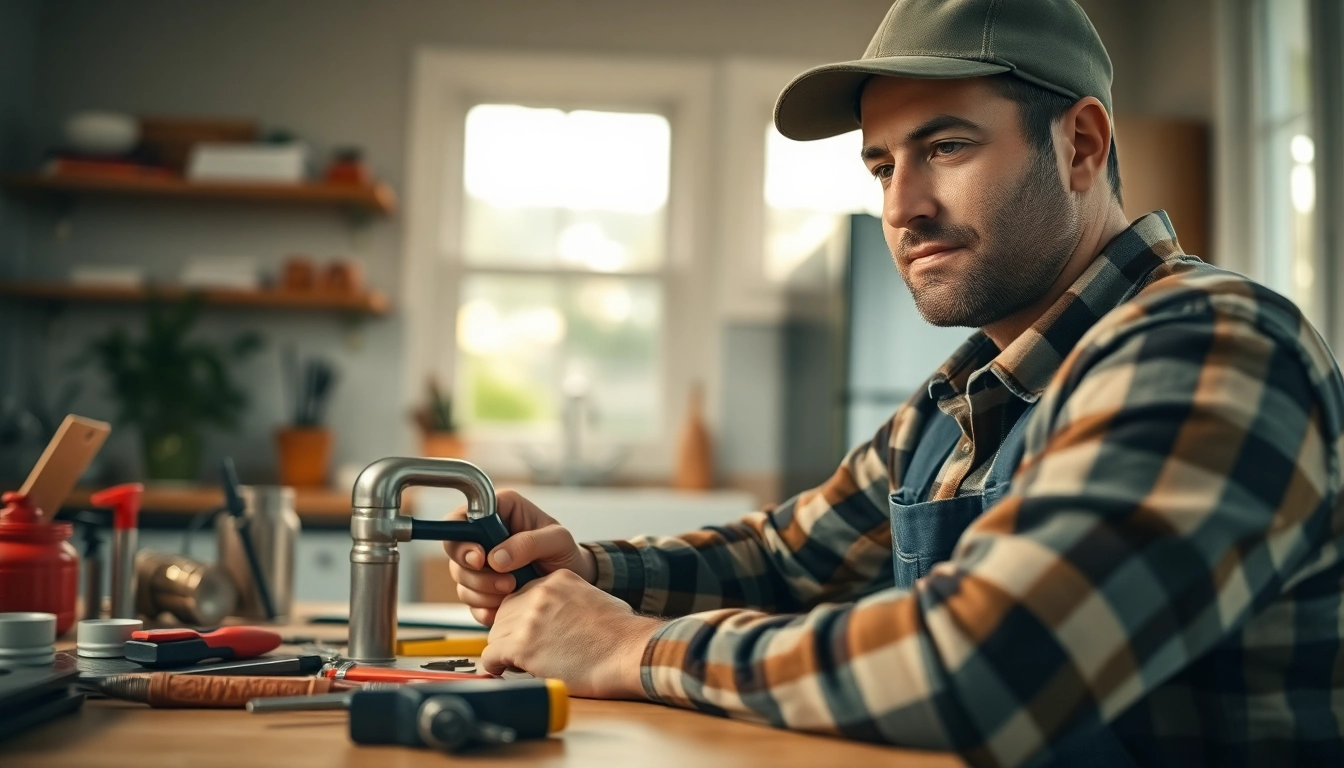 Enhance emergency home repair protection with a handyman fixing plumbing in a warm kitchen.