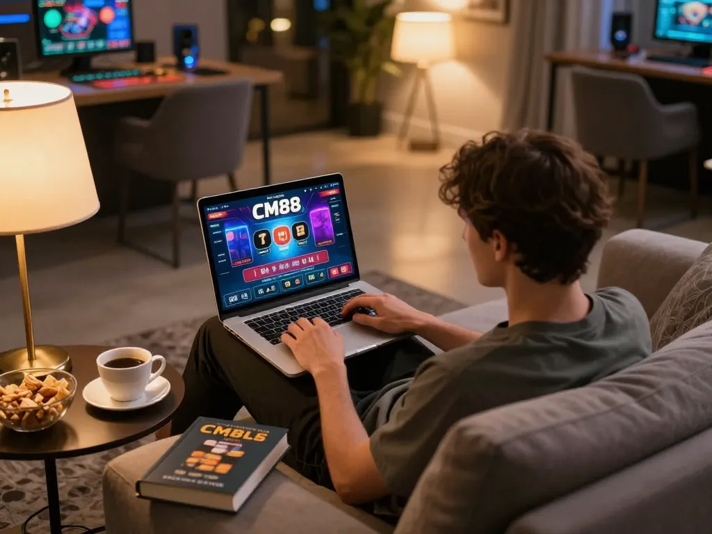 Experience thrilling online gaming at CM88 with engaging laptop sessions in a cozy atmosphere
