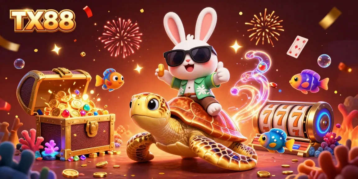 Engage in thrilling gaming adventures at TX88 with vibrant, colorful characters and dynamic gambling elements.