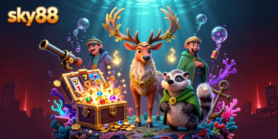 Engage with sky88's thrilling online gaming experience featuring vibrant slot games and dynamic characters.
