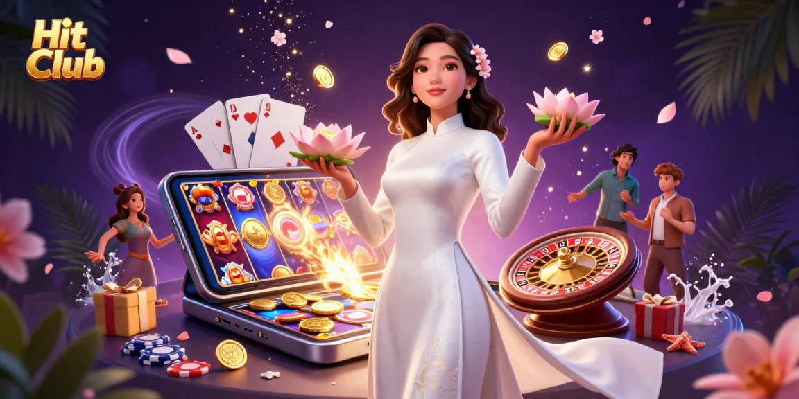 Hit Club offers an engaging gaming experience with luxurious visuals and dynamic slot game elements.