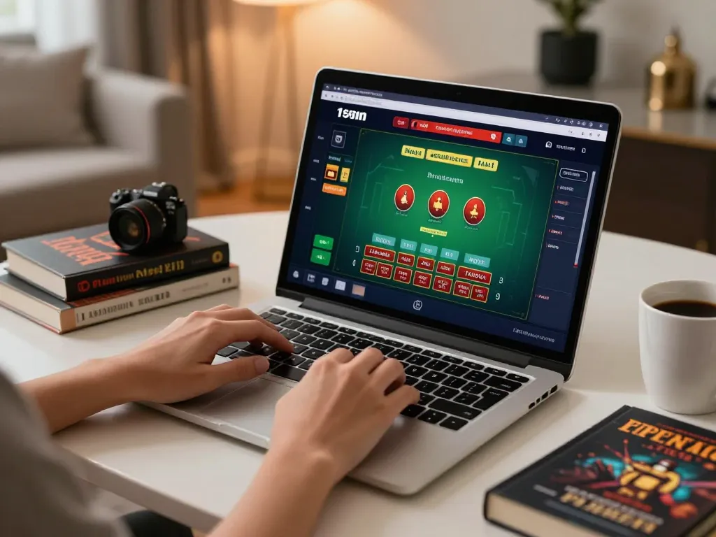 Engaging online blackjack gameplay on nohu26 with elegant decor and strategic gaming notes.