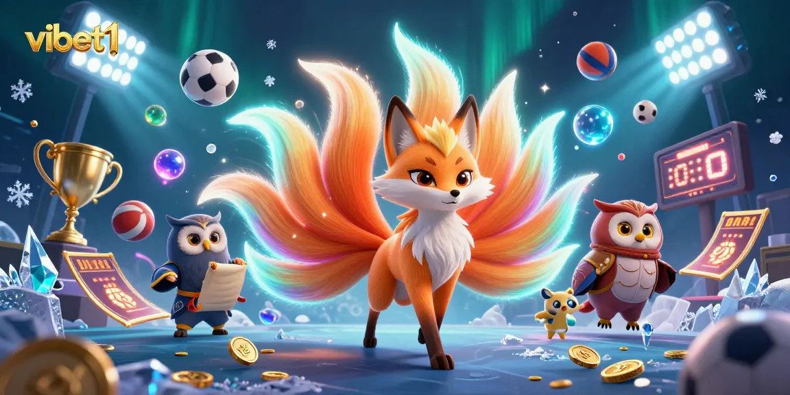 Experience thrilling moments at vibet1 with a magical fox spirit and winning sports elements.
