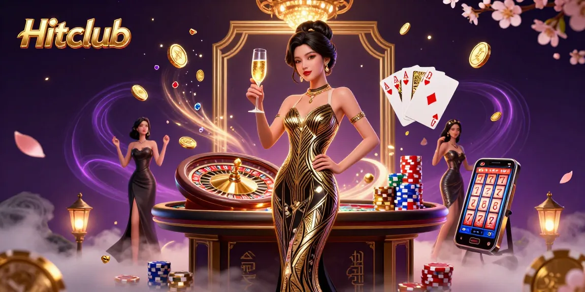Hitclub showcases an elegant game scene featuring vibrant gaming elements and a glamorous atmosphere.