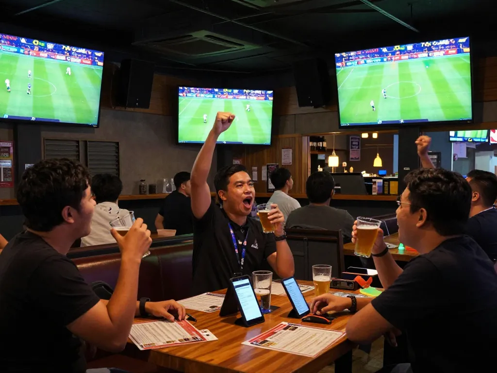 Xoilac viewers engaging in thrilling sports betting while enjoying live matches.