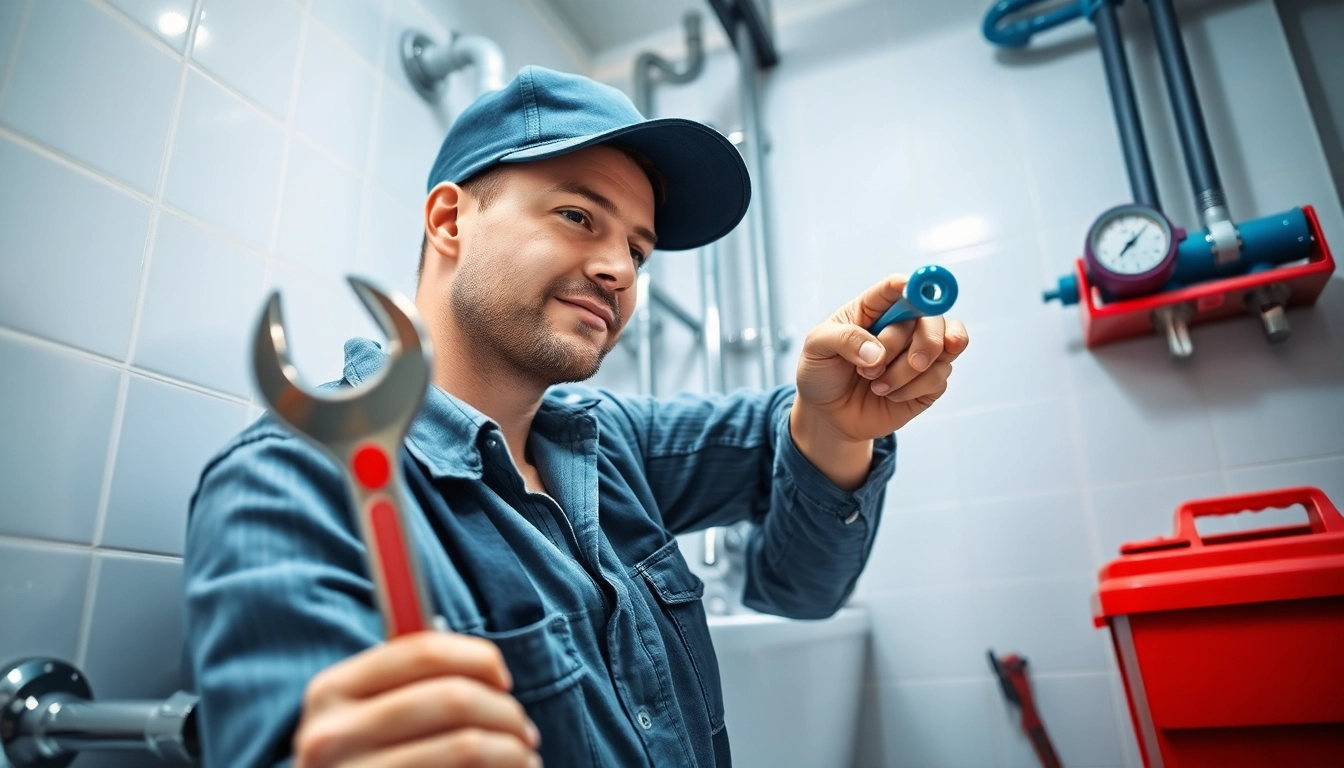 Find a reliable plumber near me fixing residential plumbing issues in a professional setting.