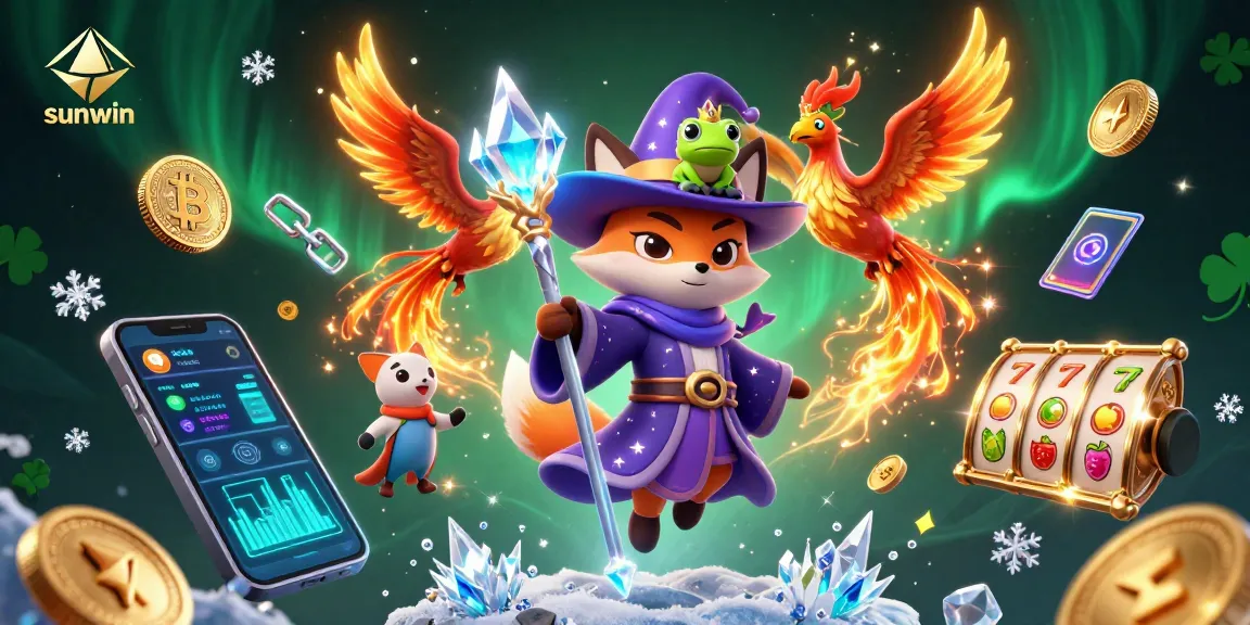 Uncover sunwin's thrilling slots gameplay with a magical wizard fox and enchanting friends.