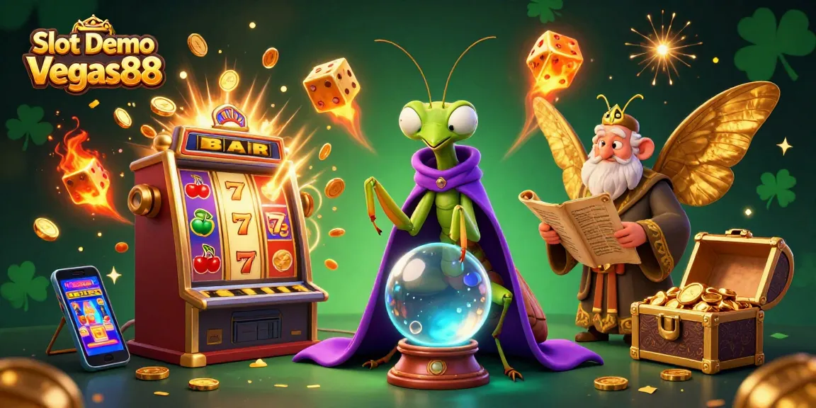 Engage with Slot Demo Vegas88 in a vibrant 3D casino scene with rich rewards and gameplay.