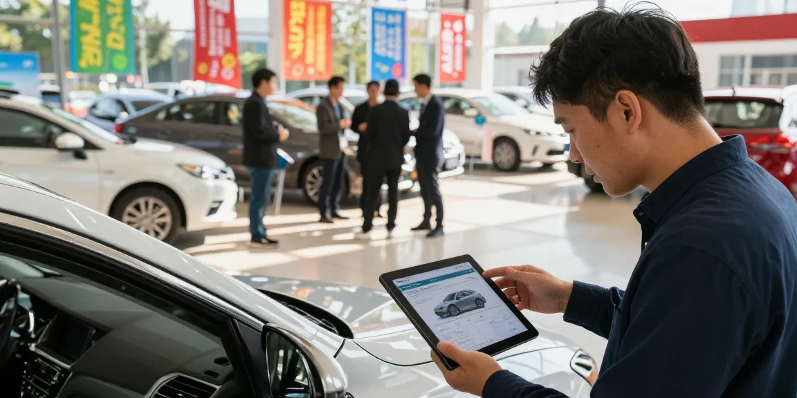 Discover the best car history check UK with Carpeep at a bustling dealership.