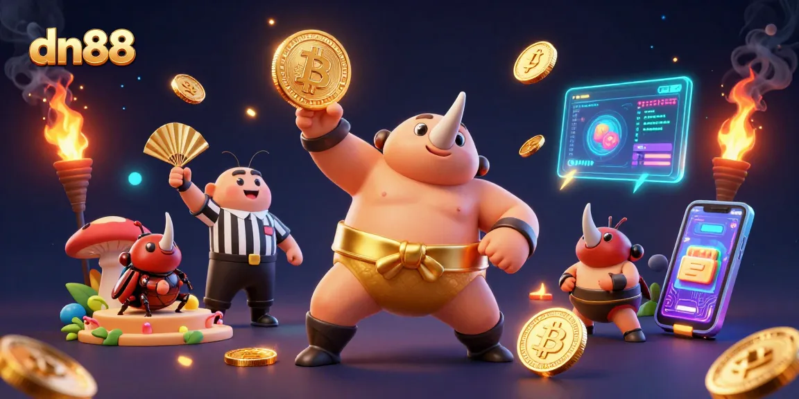 Engage in thrilling gameplay at dn88 with dynamic cartoon characters in a vibrant casino setting.