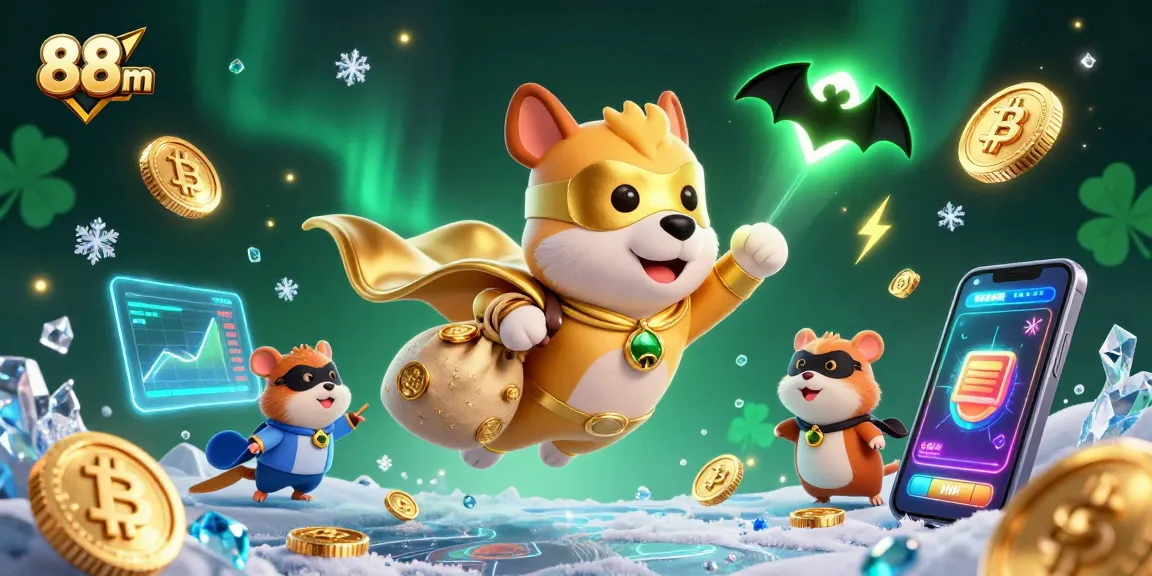 Experience thrilling adventures in the 88 m casino with a heroic dog and hamster amid a vibrant gambling universe filled with gold coins.