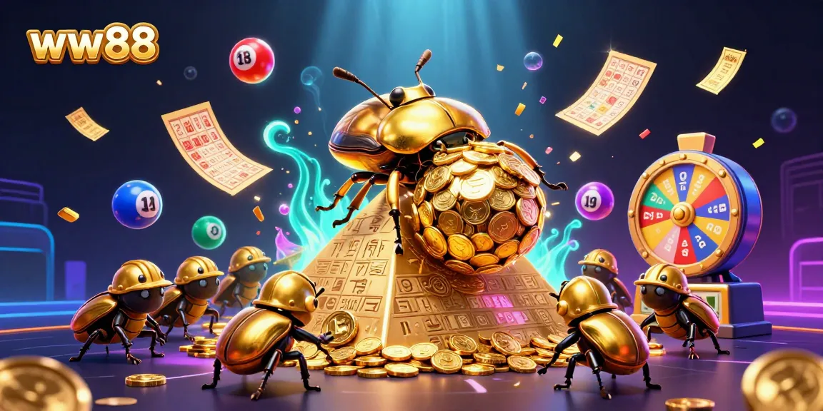 Experience the excitement of winning on ww88 with a vibrant 3D casino-themed illustration showcasing dynamic gameplay.