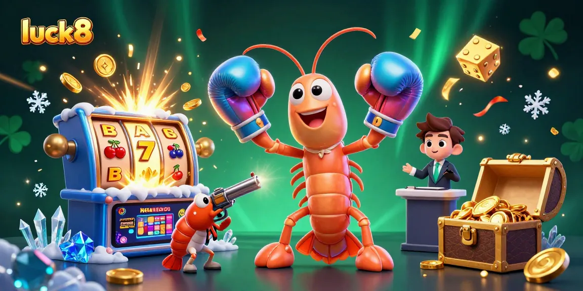 Experience the excitement at luck8 casino with vibrant characters celebrating big wins and jackpots!