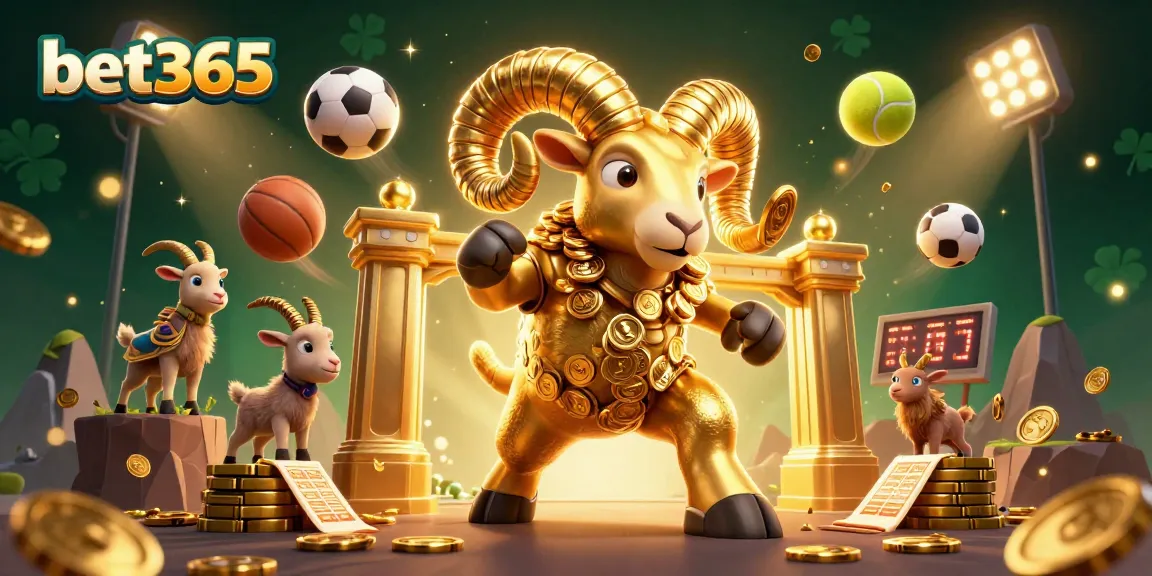 Engage in thrilling betting experiences at bet365, featuring a dynamic scene with sporting elements.