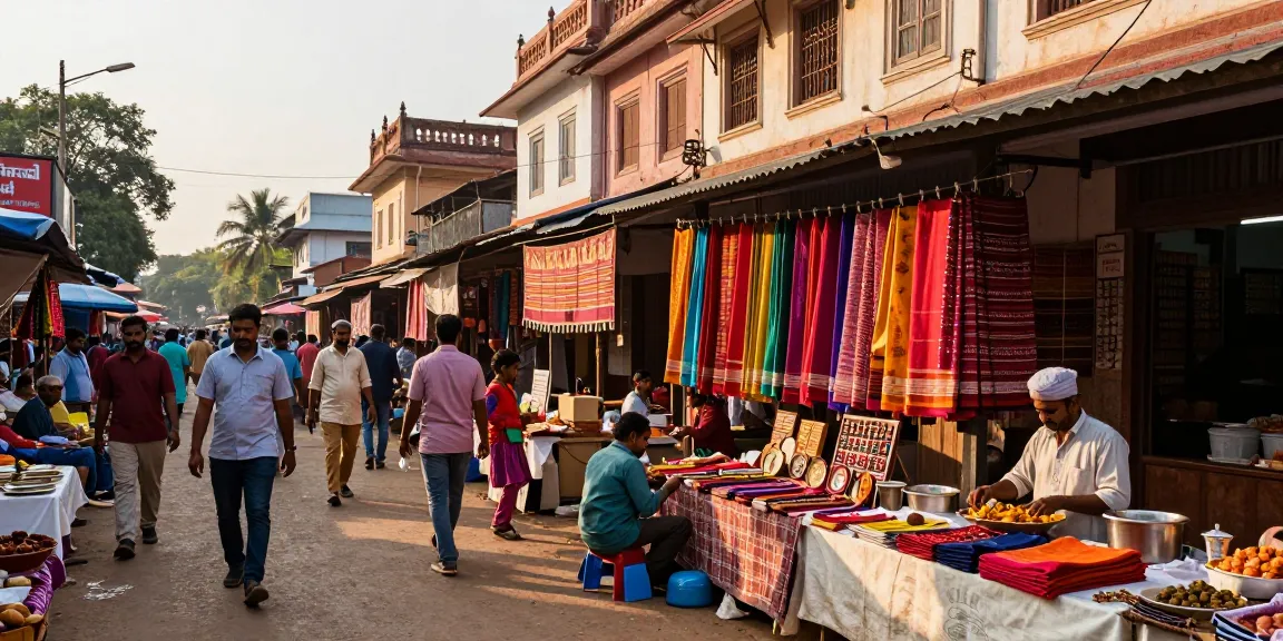 Kurnool.vip vibrant street market showcasing local culture and cuisine during golden hour.