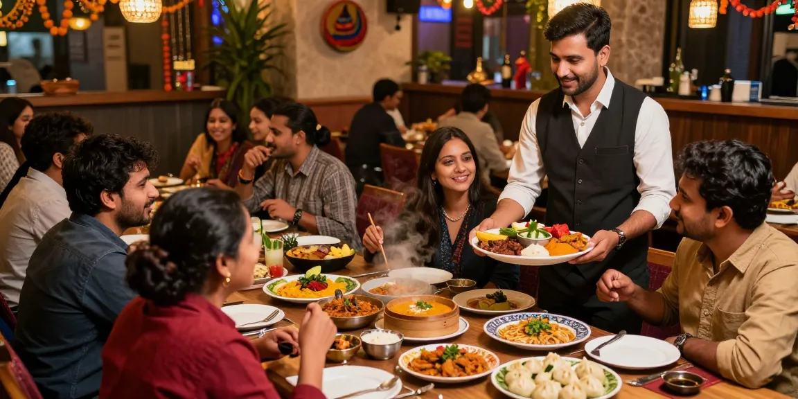 Delicious dishes at Delhi to Kathmandu Restaurant and Bar, showcasing vibrant flavors and a warm atmosphere.