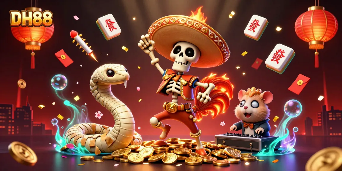 Celebrate winnings with vibrant gameplay designs at DH88's casino, featuring engaging characters and dynamic elements.