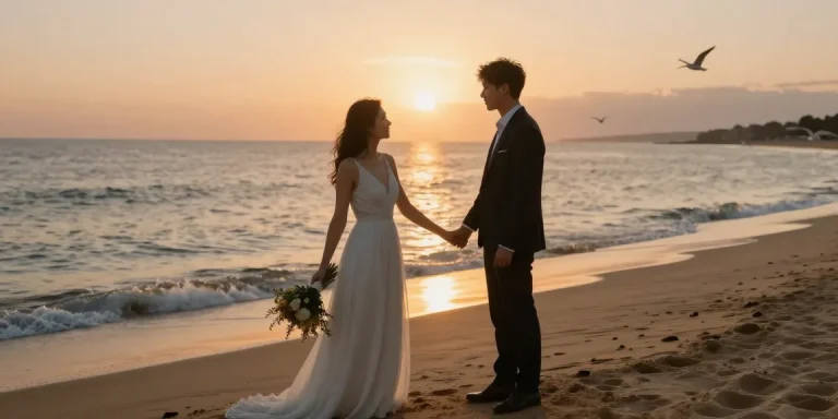 Capturing a beautiful wedding moment on Algarve beach with dr 70 lighting enhancing the sunset glow.