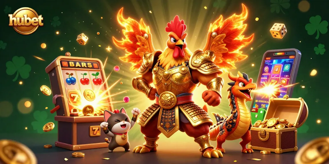 Experience the thrilling hubet casino scene with dynamic characters and winning symbols.