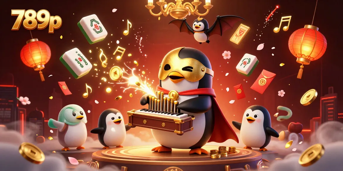 Engage in thrilling gameplay at 789p with golden coins raining from the pipe organ and vibrant gambling elements.