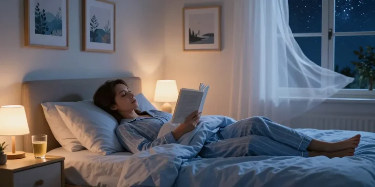 Does magnesium help you sleep? Cozy bedroom with supplements and calming atmosphere.