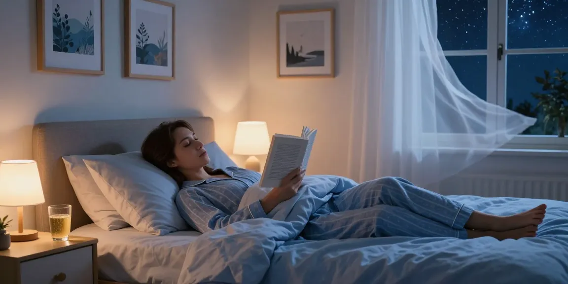 Does magnesium help you sleep? Cozy bedroom with supplements and calming atmosphere.