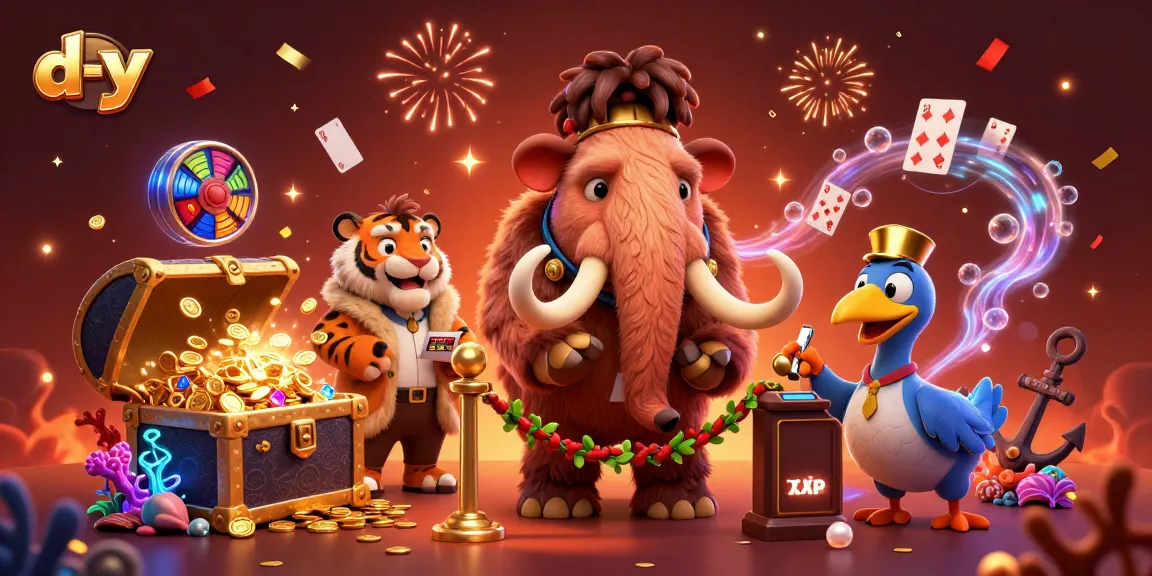 Experience thrilling gameplay with d-y's unique features amidst colorful casino elements.