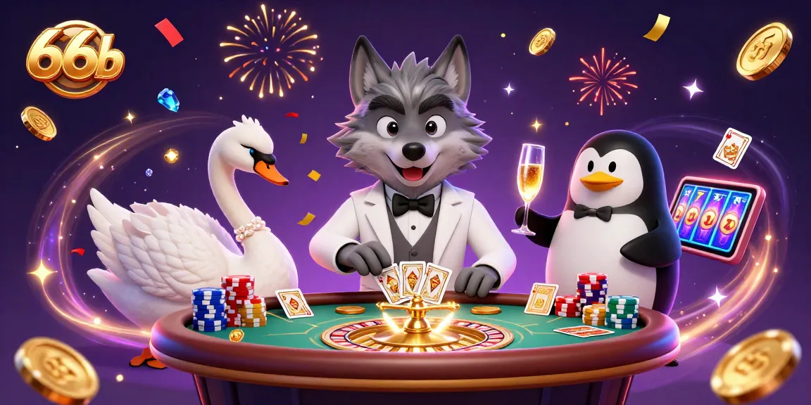 Experience the excitement of 66b casino with vibrant characters and dynamic gaming elements.
