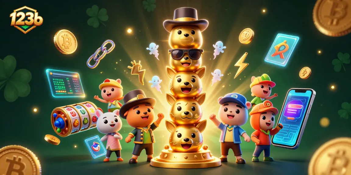Play at 123b with thrilling slot reels and vibrant casino elements in an exciting scene.