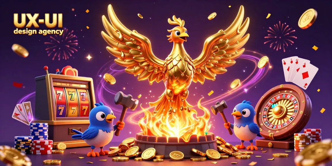 Experience the vibrant action of a UX/UI design agency with captivating casino elements.