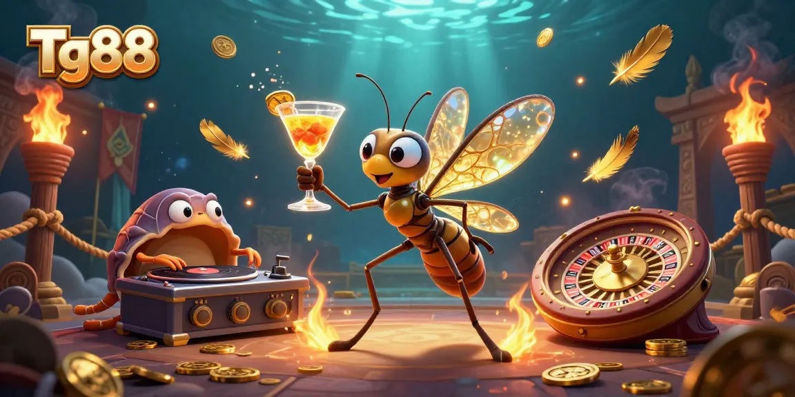 Experience the thrill of Tg88 with vibrant 3D casino characters in an engaging gaming scene.