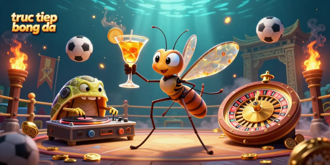Experience truc tiep bong da with a dynamic illustration of unique casino elements and vibrant characters!