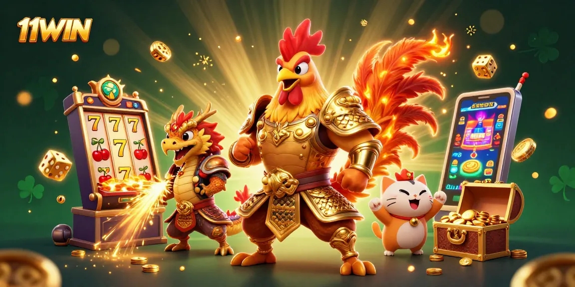 Experience thrilling action with the 11WIN gaming adventure featuring dynamic casino elements and vibrant characters.