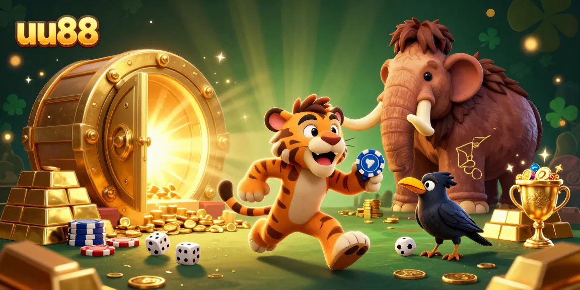 Engage in thrilling gaming adventures with uu88 at this dynamic prehistoric casino scene.