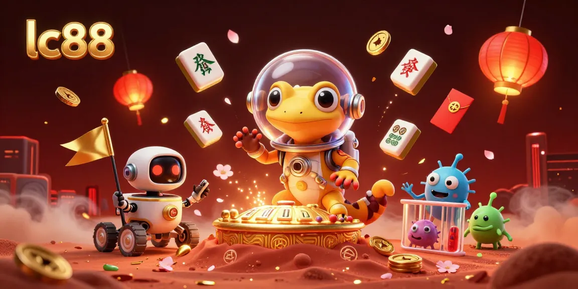 Experience the excitement of lc88 at a golden casino on Mars, featuring vibrant gaming elements.