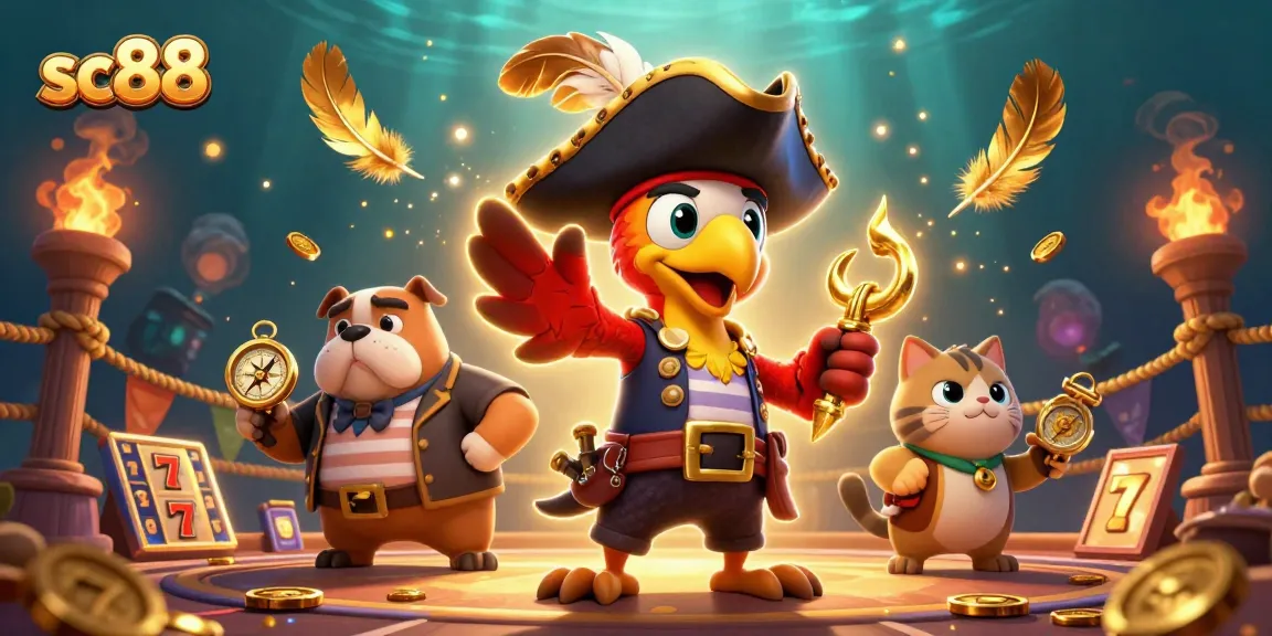 Join the action at sc88 with a lively scene of pirate characters and exciting casino elements.