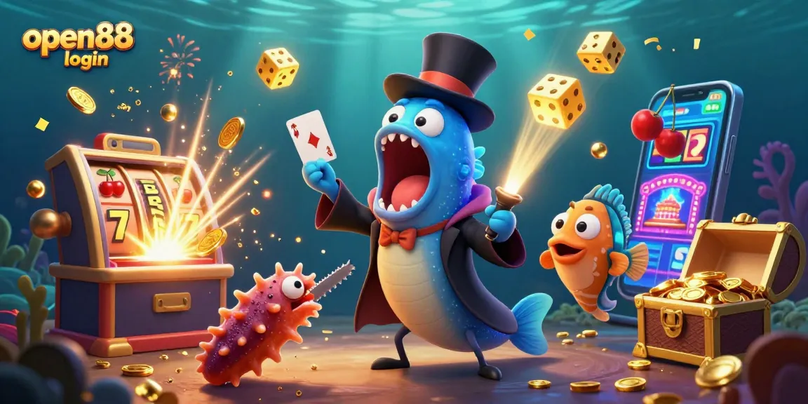 Experience the excitement of open88 login with unique casino characters and jackpot symbols.