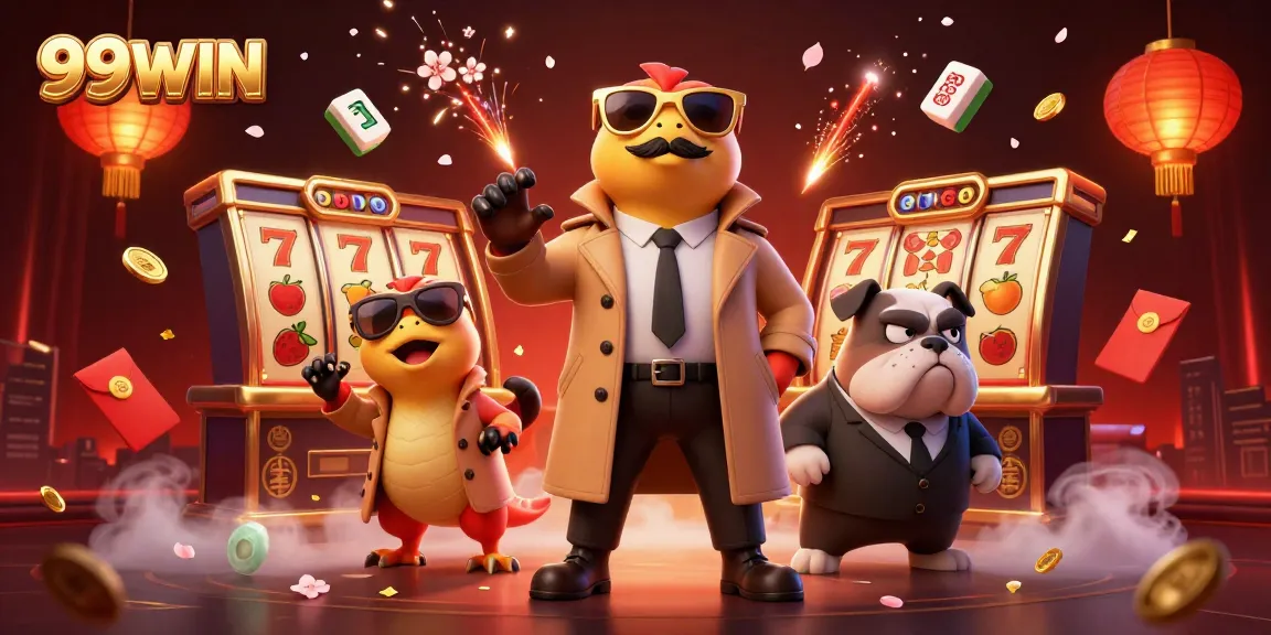 Experience the thrill of 99WIN with raptors in disguise at a vibrant casino scene.