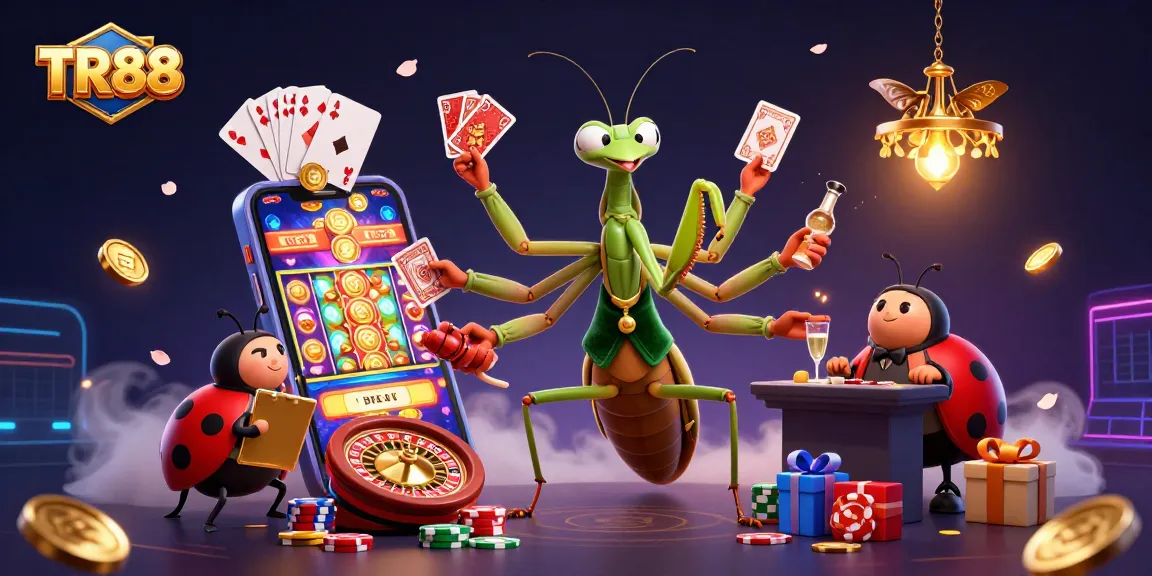 Experience TR88's thrilling casino atmosphere with vibrant games and dynamic characters.